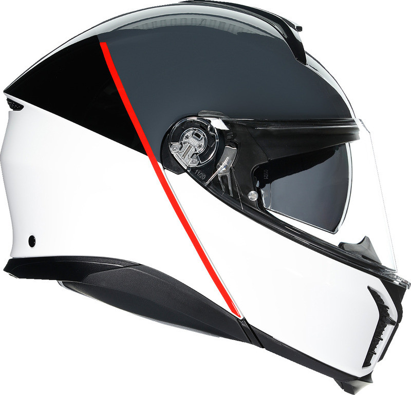 AGV Tourmodular Balance White Gray Red Helmet
