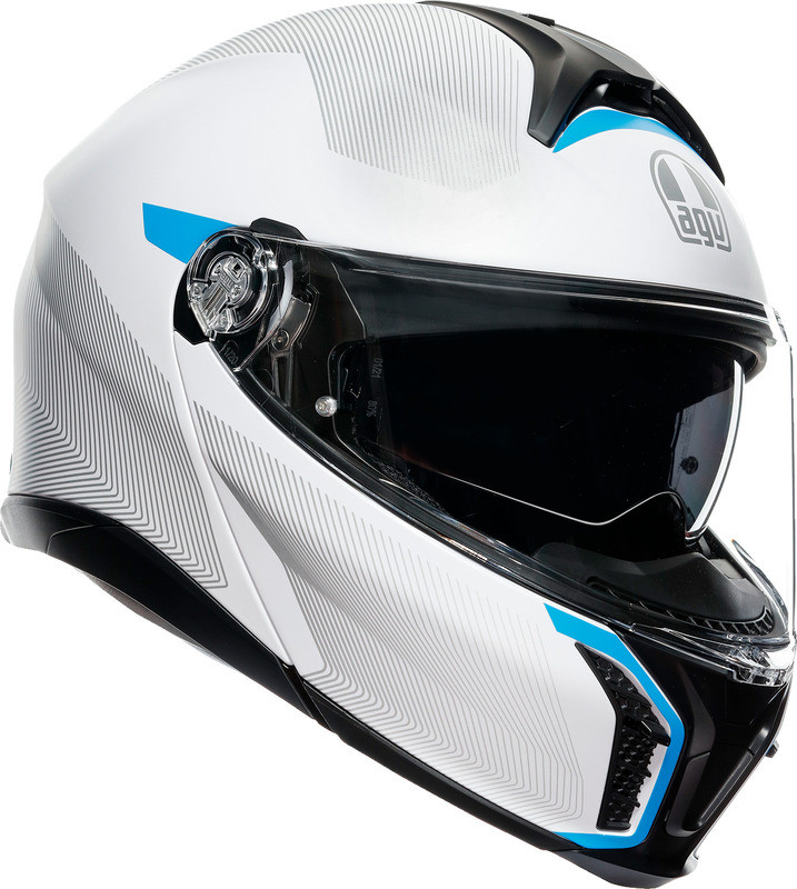 AGV Tourmodular Frequency Gray Blue Helmet - Speed Addicts