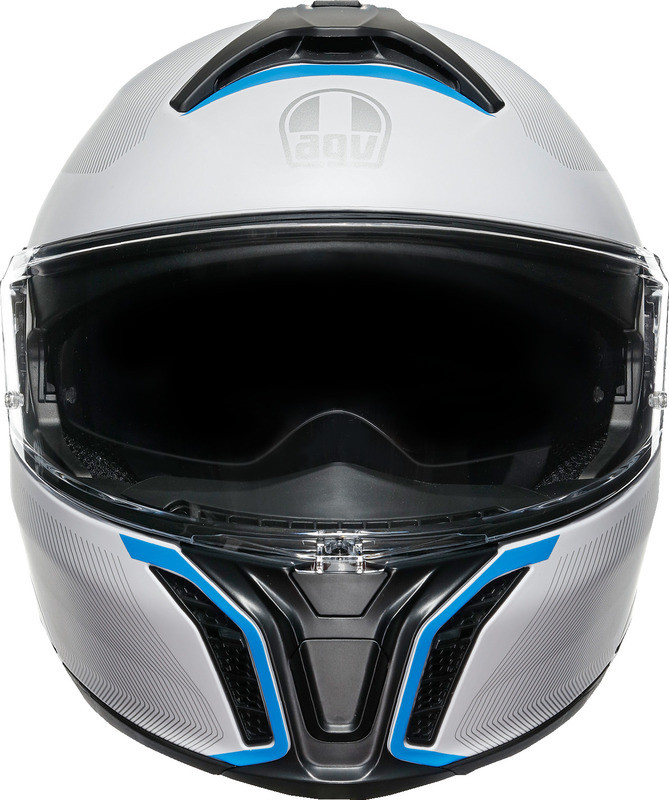 AGV Tourmodular Frequency Gray Blue Helmet - Speed Addicts