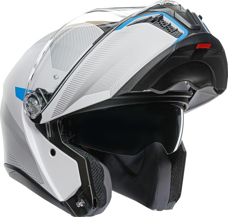 AGV Tourmodular Frequency Gray Blue Helmet - Speed Addicts