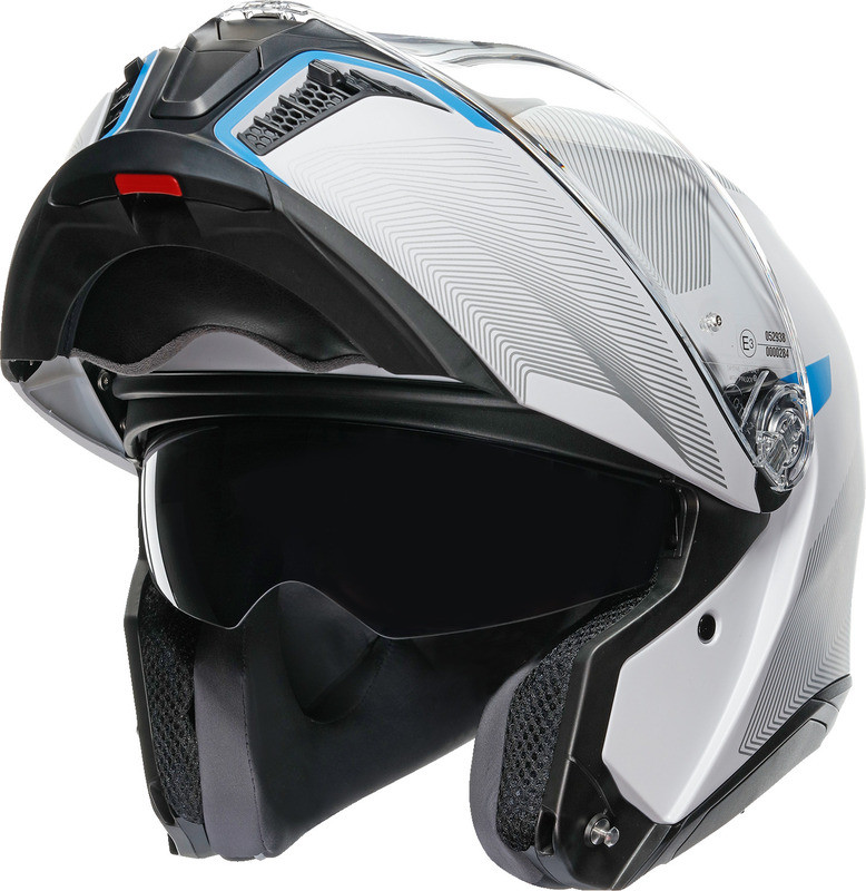AGV Tourmodular Frequency Gray Blue Helmet - Speed Addicts