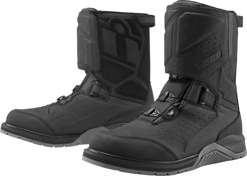 Icon Alcan Waterproof Black Boots