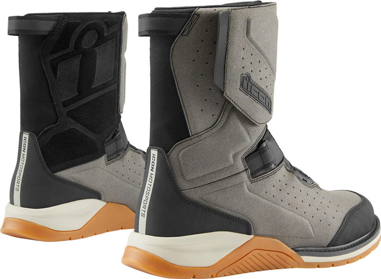 Icon Alcan Waterproof Gray Boots