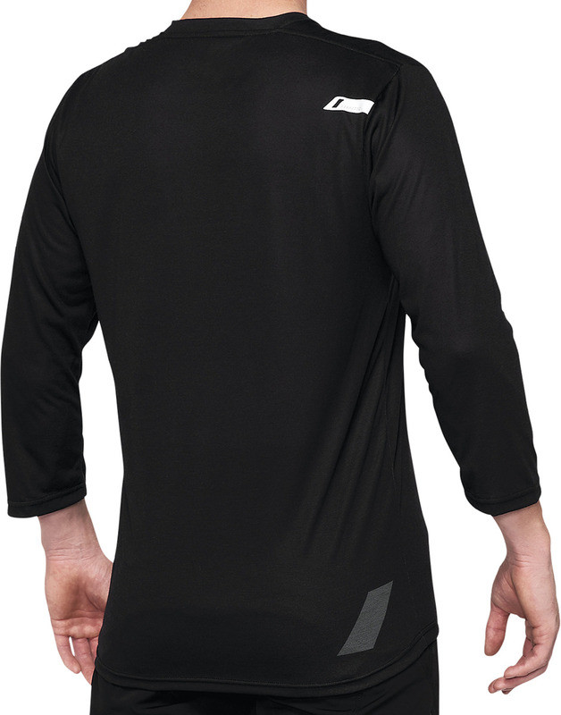 100% Airmatic 3 4 Sleeve Black Jersey