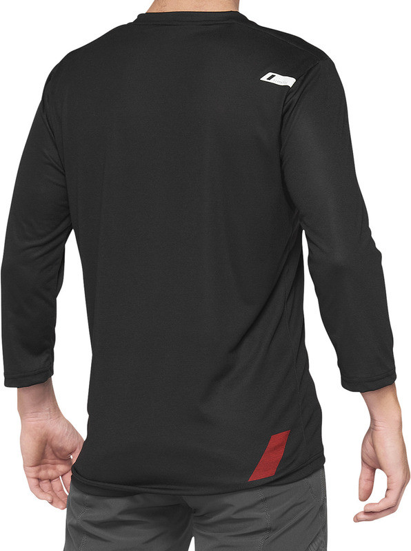 100% Airmatic 3 4 Sleeve Black Red Jersey