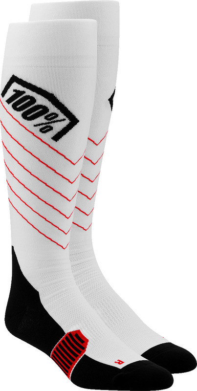 100% Hi-Side Performance White Socks