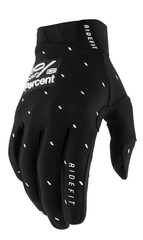 100% Ridefit Slasher Black Gloves