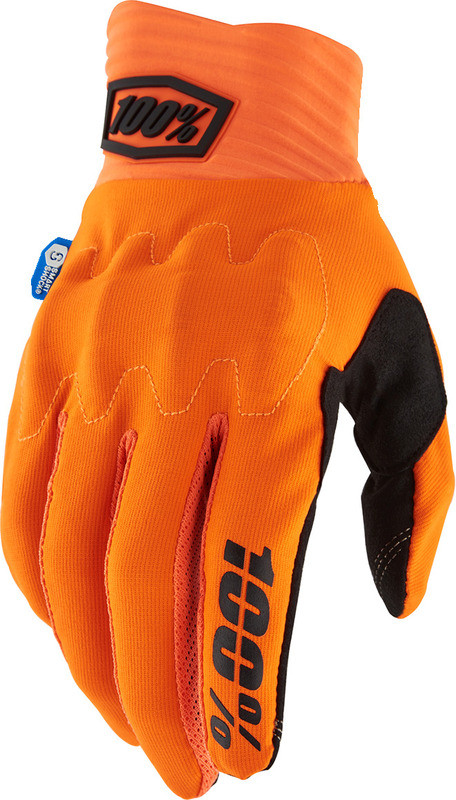 100% Cognito Smart Shock Fluorescent Orange Gloves