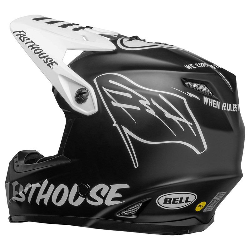 Bell Moto-9 Youth Fasthouse Flying Colors Black Helmet