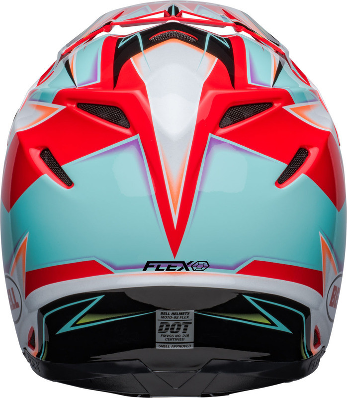 Bell Moto-9S Flex Tagger Edge White Aqua Helmet