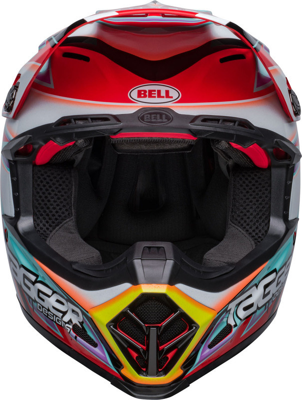 Bell Moto-9S Flex Tagger Edge White Aqua Helmet