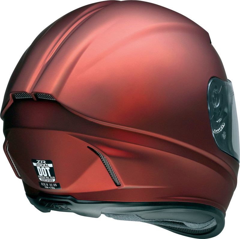 Z1R Jackal Satin Red Helmet