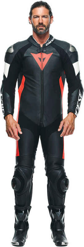 Dainese Tosa Black Red Leather Suit - Speed Addicts