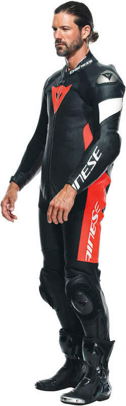 Dainese Tosa Black Red Leather Suit