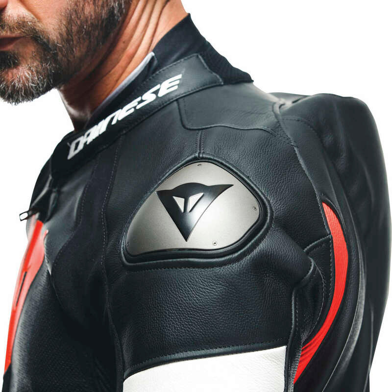 Dainese Tosa Black Red Leather Suit - Speed Addicts