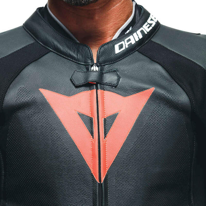 Dainese Tosa Black Red Leather Suit