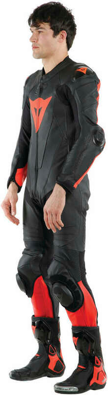 Dainese Laguna Seca 5 Black Red Leather Suit - Speed Addicts