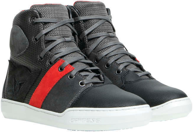 Dainese バイク用ハイカットスニーカー ブラック/レッド York Dainese Women's York Air Black Red Shoes - Speed Addicts