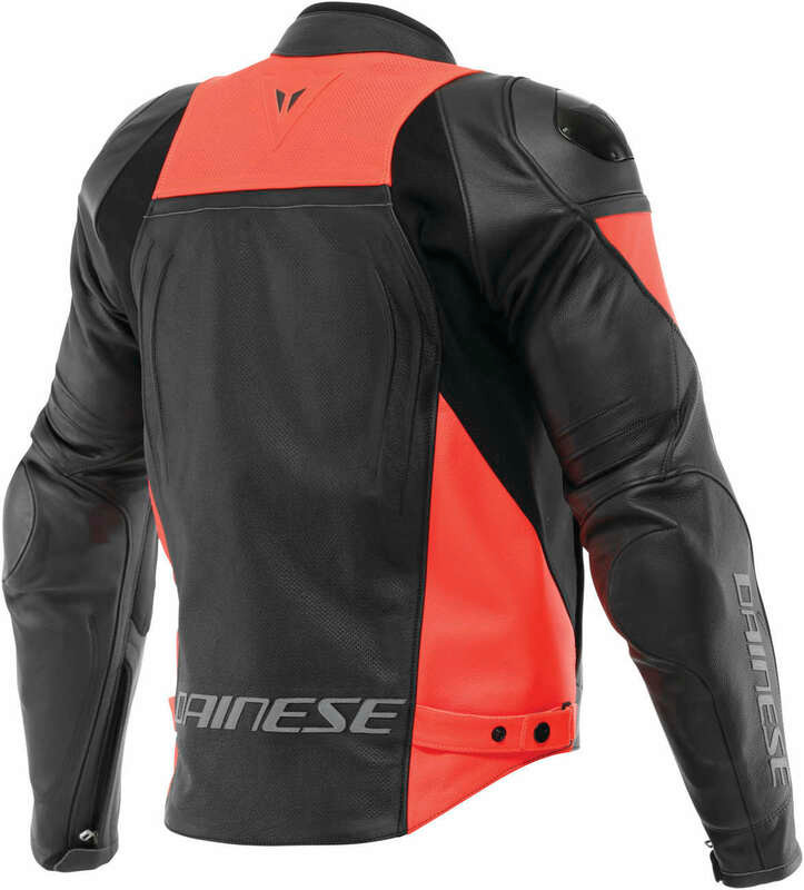 Dainese Racing 4 Perforated Black Red Leather Jacket - Speed Addicts
