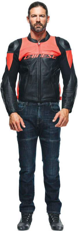 Dainese Racing 4 Perforated Black Red Leather Jacket - Speed Addicts