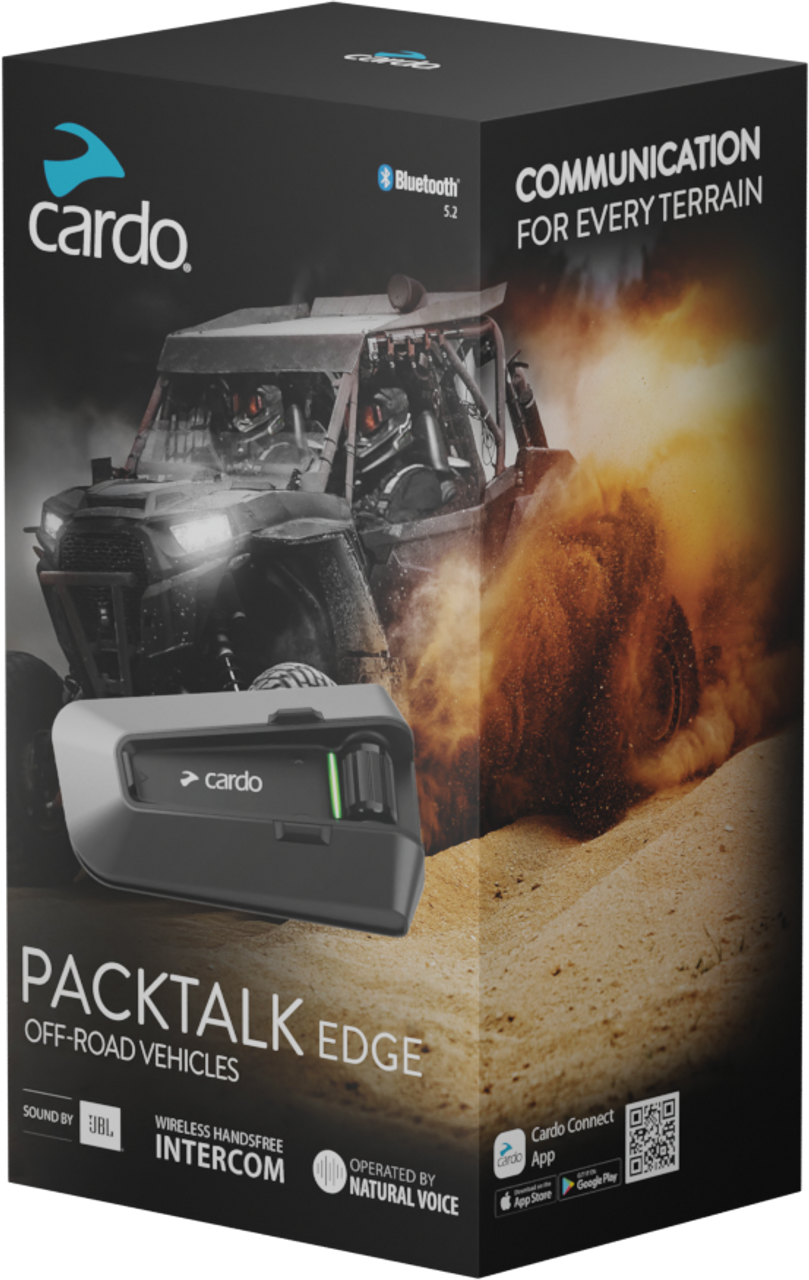 Cardo Packtalk Edge ORV Edition Bluetooth Headset Single - Speed Addicts