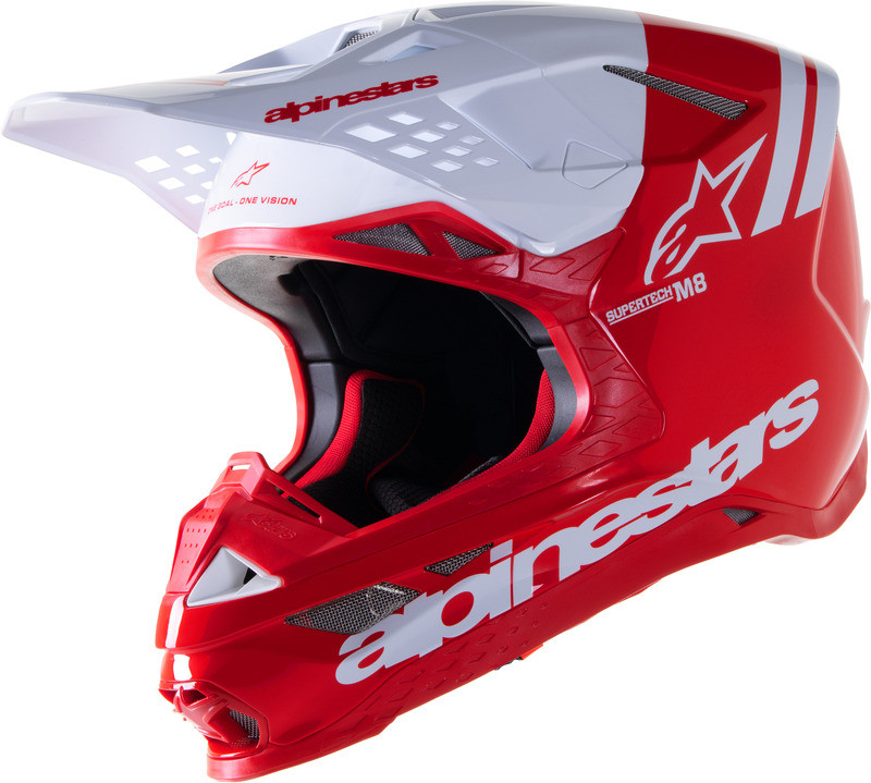 Alpinestars S-M8 Radium 2 Bright Red White Helmet