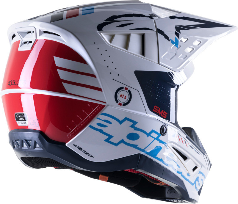 Alpinestars S-M5 Action White Cyan Blue Helmet