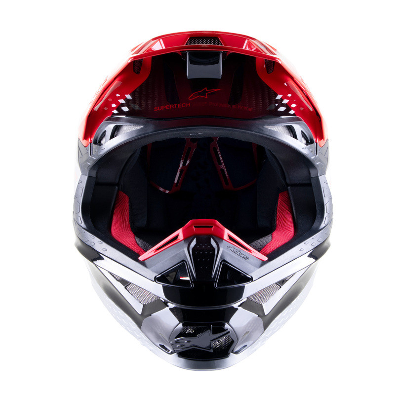 Alpinestars S-M10 Acumen Le Red Flake Black Silver Helmet