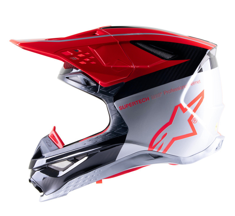 Alpinestars S-M10 Acumen Le Red Flake Black Silver Helmet