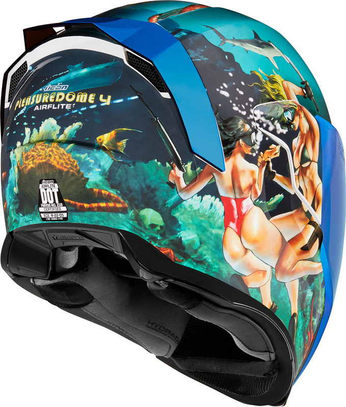 Icon Airflite Pleasuredome 4 Blue Helmet - Speed Addicts