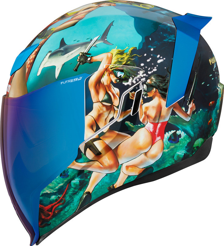 Icon Airflite Pleasuredome 4 Blue Helmet - Speed Addicts