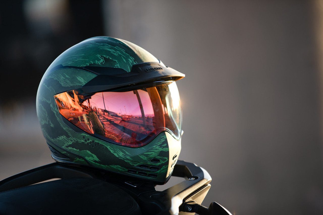 Icon Domain Tiger's Blood Green Helmet - Speed Addicts