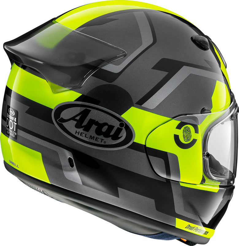 Arai Contour-X - Snell 2020 Face Fluorescent Yellow Helmet - Speed