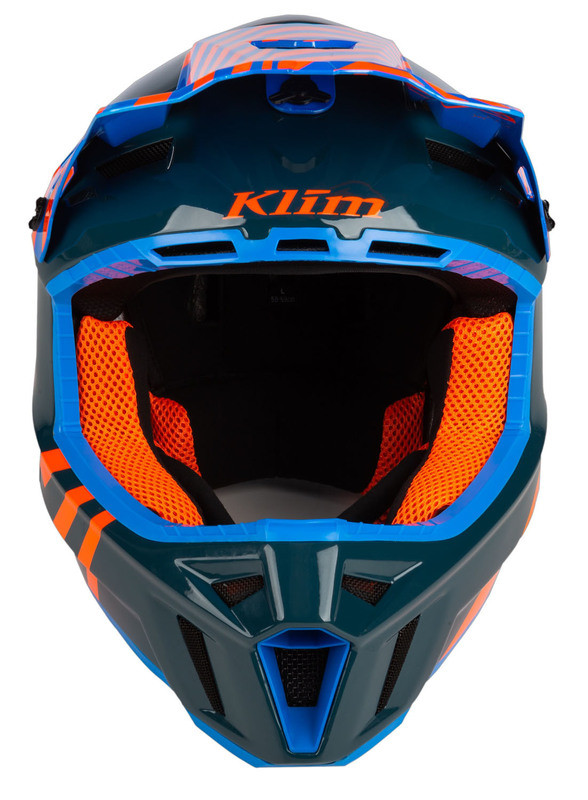 Klim F3 Carbon ECE Illusion Striking Petrol Helmet