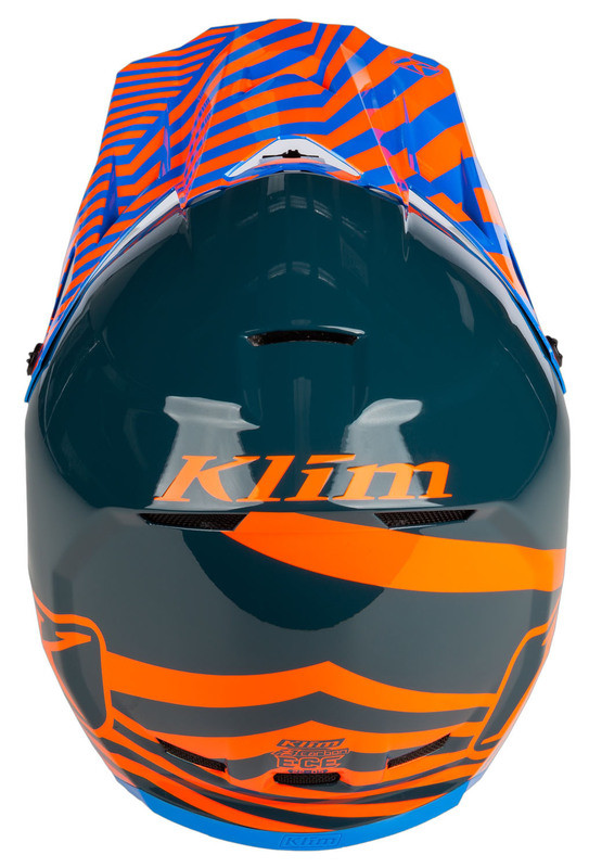 Klim F3 Carbon ECE Illusion Striking Petrol Helmet