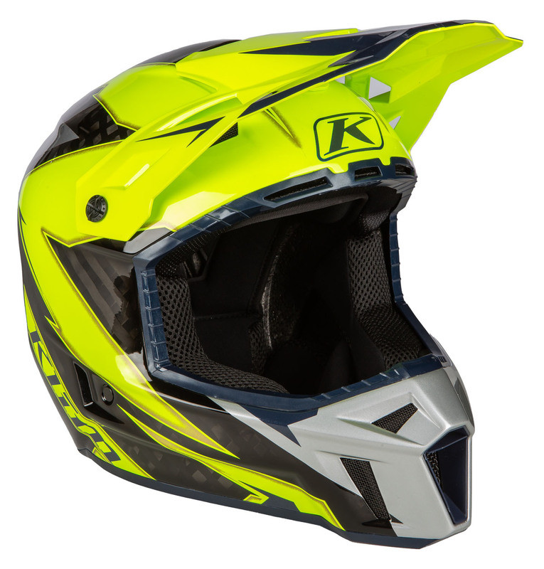Klim F3 Carbon ECE Lightning Hi-Vis Helmet