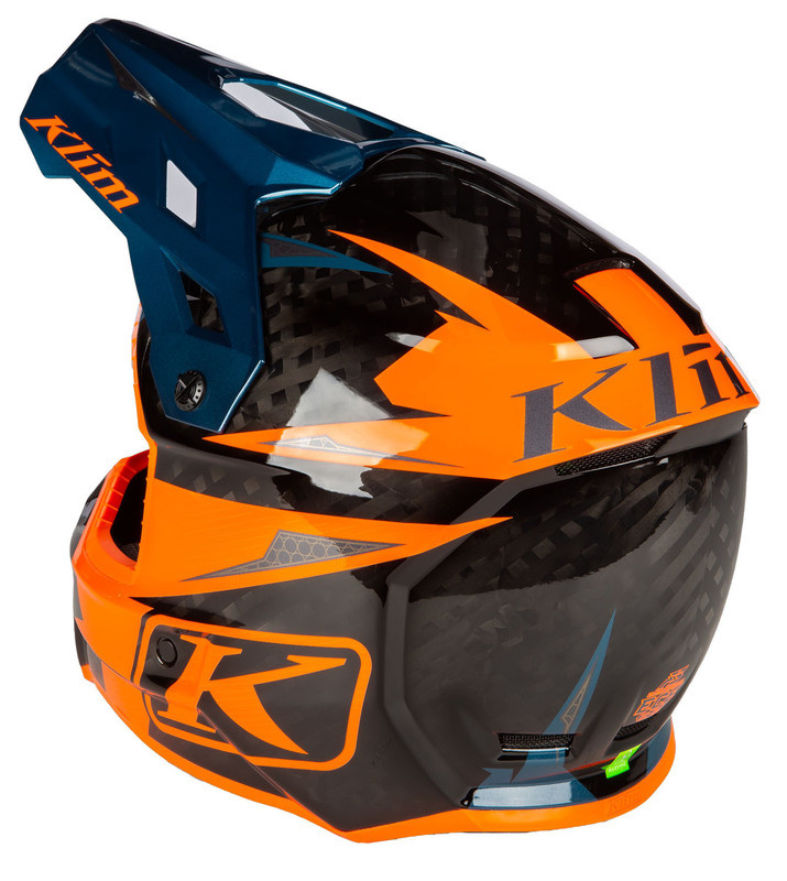 Klim F3 Carbon Pro ECE Striker Petrol Orange Helmet - Speed Addicts