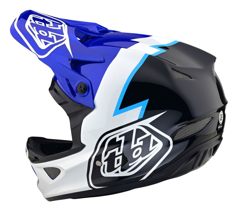 Troy Lee Designs D3 Fiberlite Volt Blue Helmet