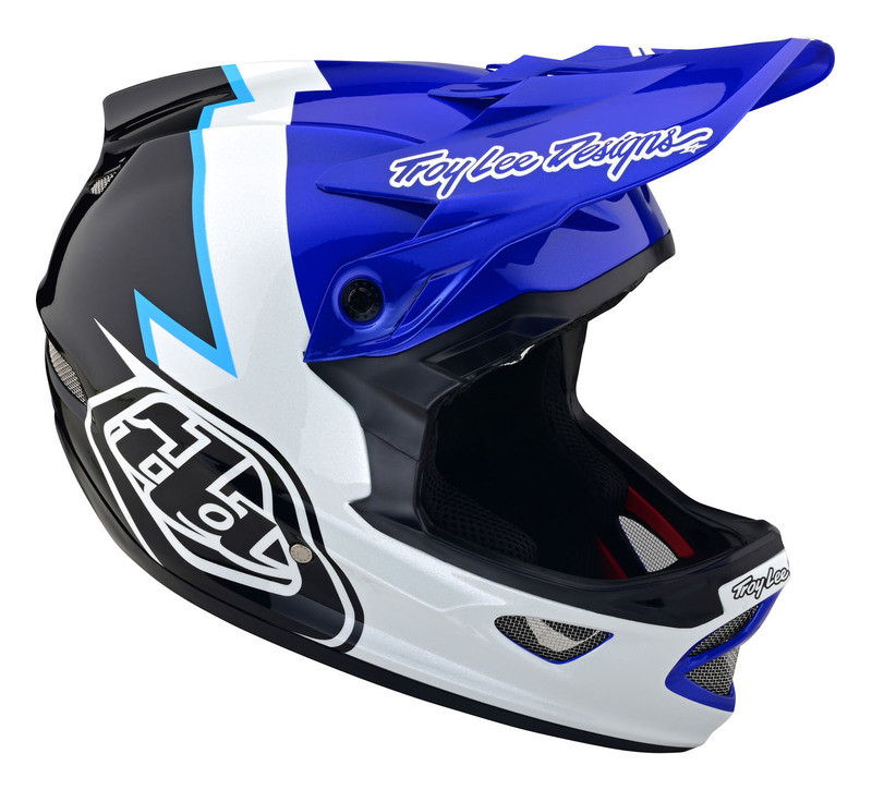 Troy Lee Designs D3 Fiberlite Volt Blue Helmet