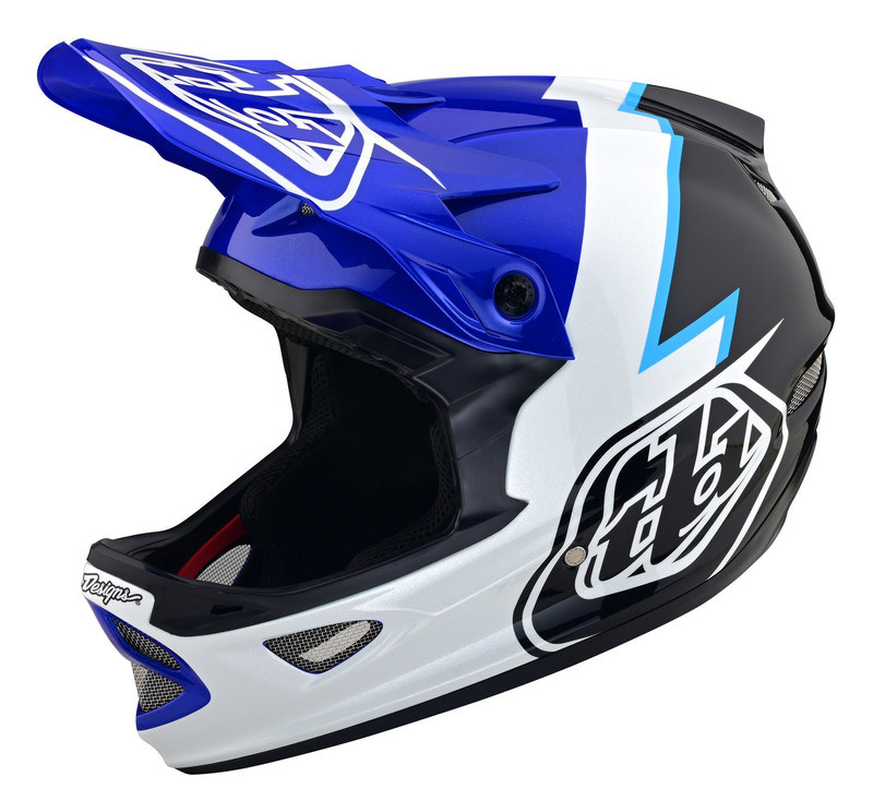 Troy Lee Designs D3 Fiberlite Volt Blue Helmet