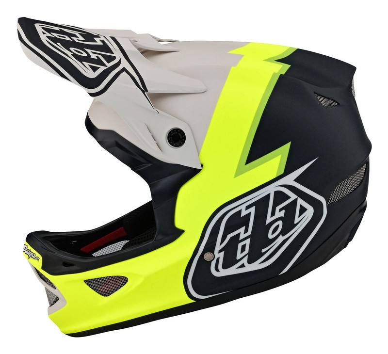 Troy Lee Designs D3 Fiberlite Volt Flo Yellow Helmet