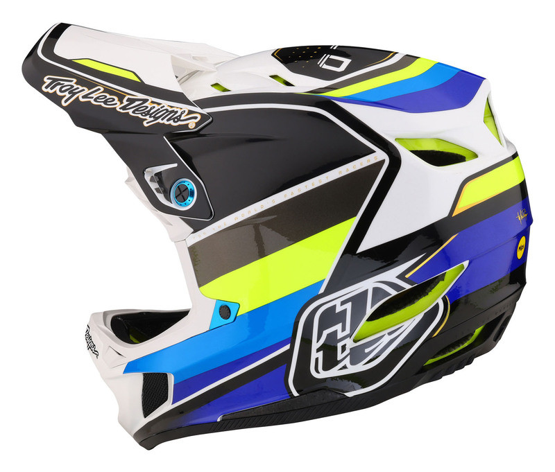 Troy Lee Designs D4 Composite Reverb White Blue Helmet