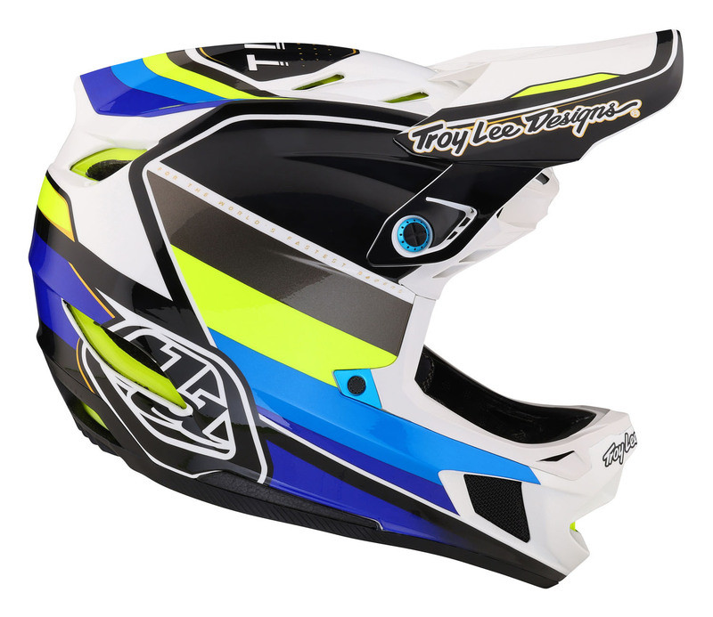 Troy Lee Designs D4 Composite Reverb White Blue Helmet