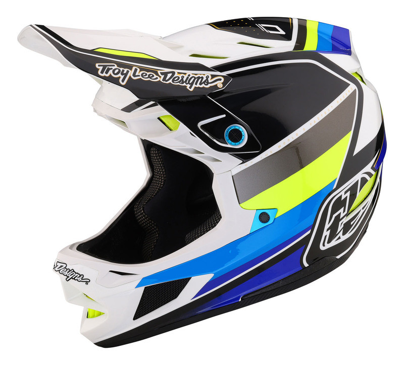 Troy Lee Designs D4 Composite Reverb White Blue Helmet