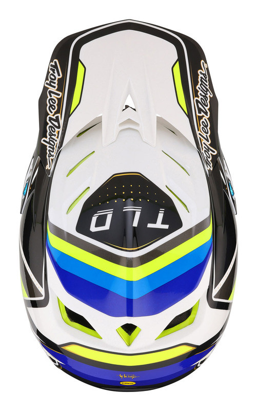 Troy Lee Designs D4 Composite Reverb White Blue Helmet