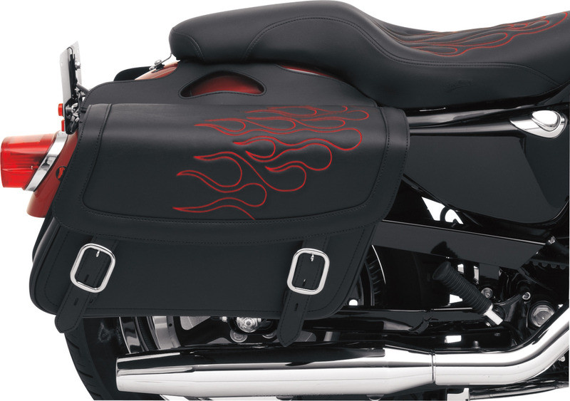 Saddlemen Flame Saddlebag Red Medium - X021-05-0402