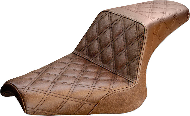 Saddlemen Step Up Seat Full Lattice Stitch Brown - Y13-16-175BR