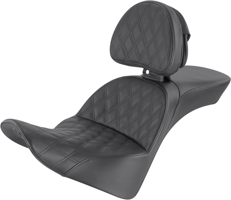 Saddlemen Explorer Seat Lattice Stitched With Backrest - 818-33-030LS