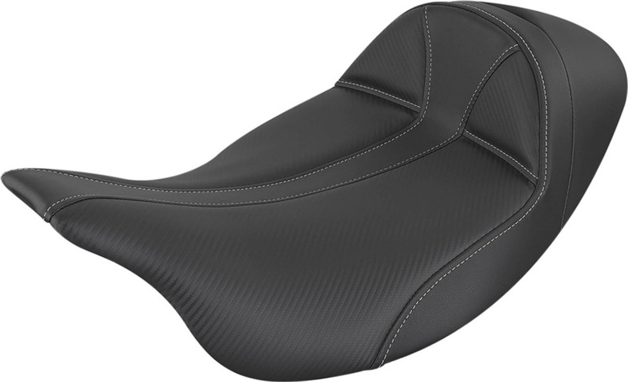 Saddlemen Seat Dominator Low Solo Stitched Black w/ Gray Stitching - 808-07B-0042L