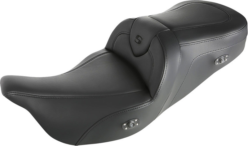 Saddlemen Roadsofa Standard Reach Heated Seat Without Backrest Black/Black Stitching - 808-07B-187HCT